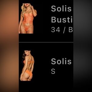Honey Bitdette orange lingerie set